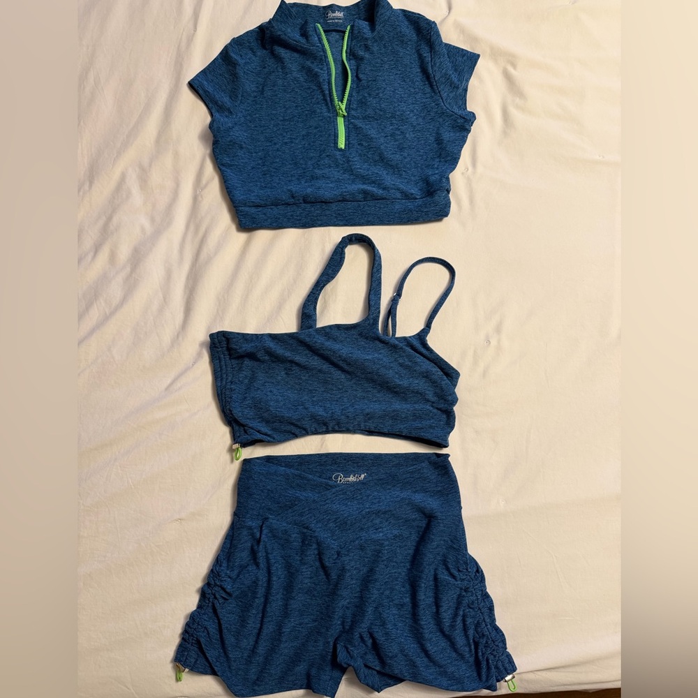 Bombshell Sportswear Crop Top, Bra, and Short Set - Full Set Medium